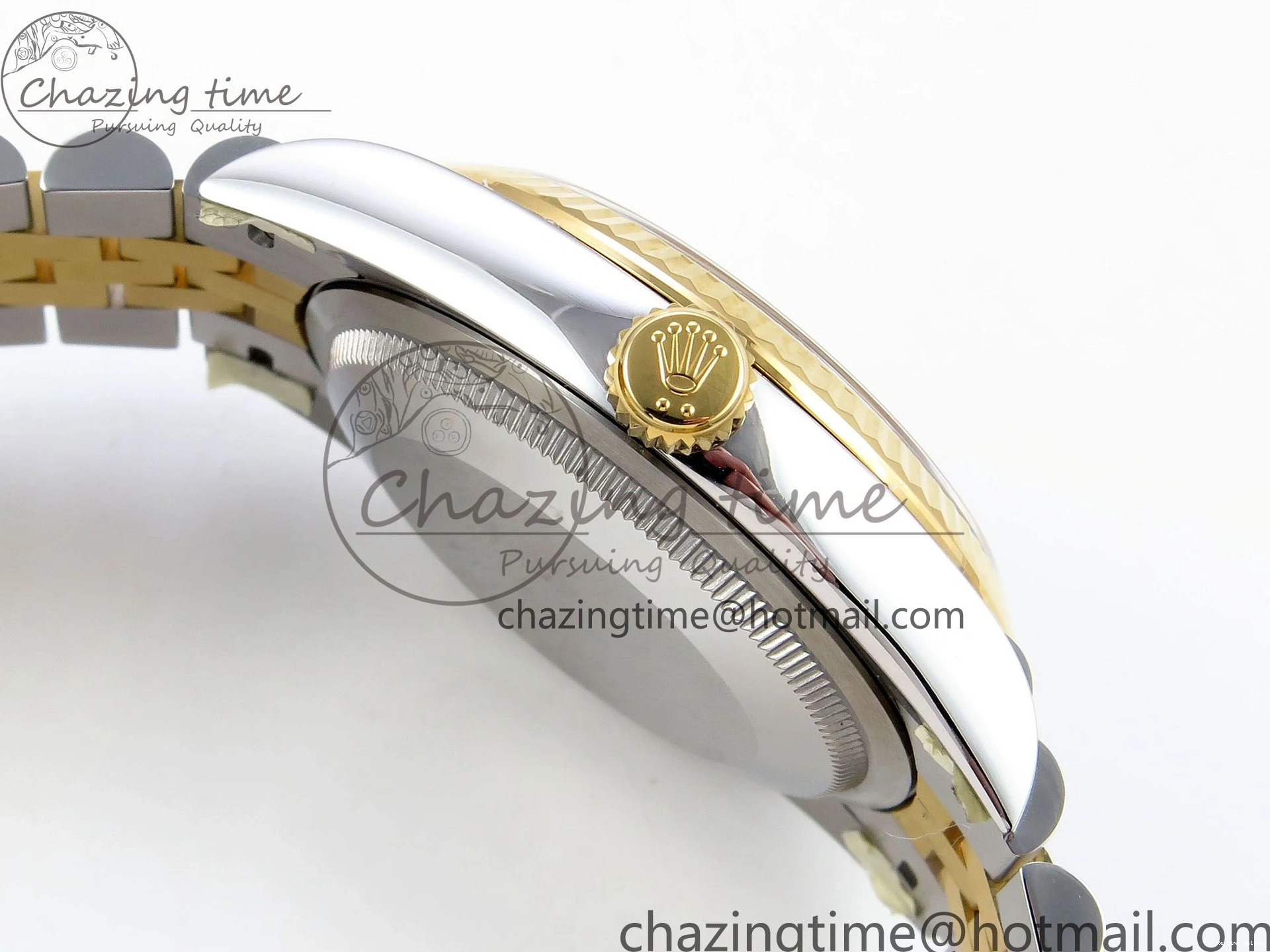 0418 Effortless DateJust 36 126233 Clean 1:1 Best Edition 904L Steel YG Textured Diamonds Dial on SS YG Jubilee Bracelet VR 1500